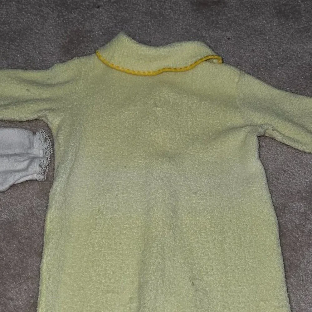 9 VTG Terrycloth Footie Pajama Lot Baby Newborn 0-3 Month Yellow Pink White READ